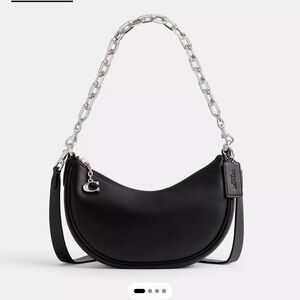 Coach black and silver crossbody/shoulder bag